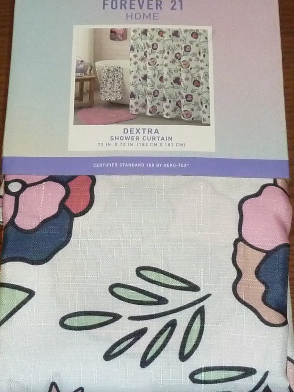 Forever 21 Home Floral Shower Curtain New In Package 72x72 Inches